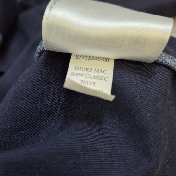 GAP Short Macintosh Jacket Barn Coat Canvas Navy Women’s L - Picture 7 of 10